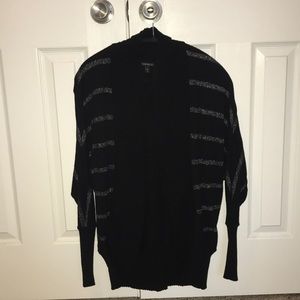 Black and silver stripped cardigan from Express